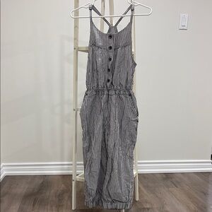 Striped Black and White Jumpsuit